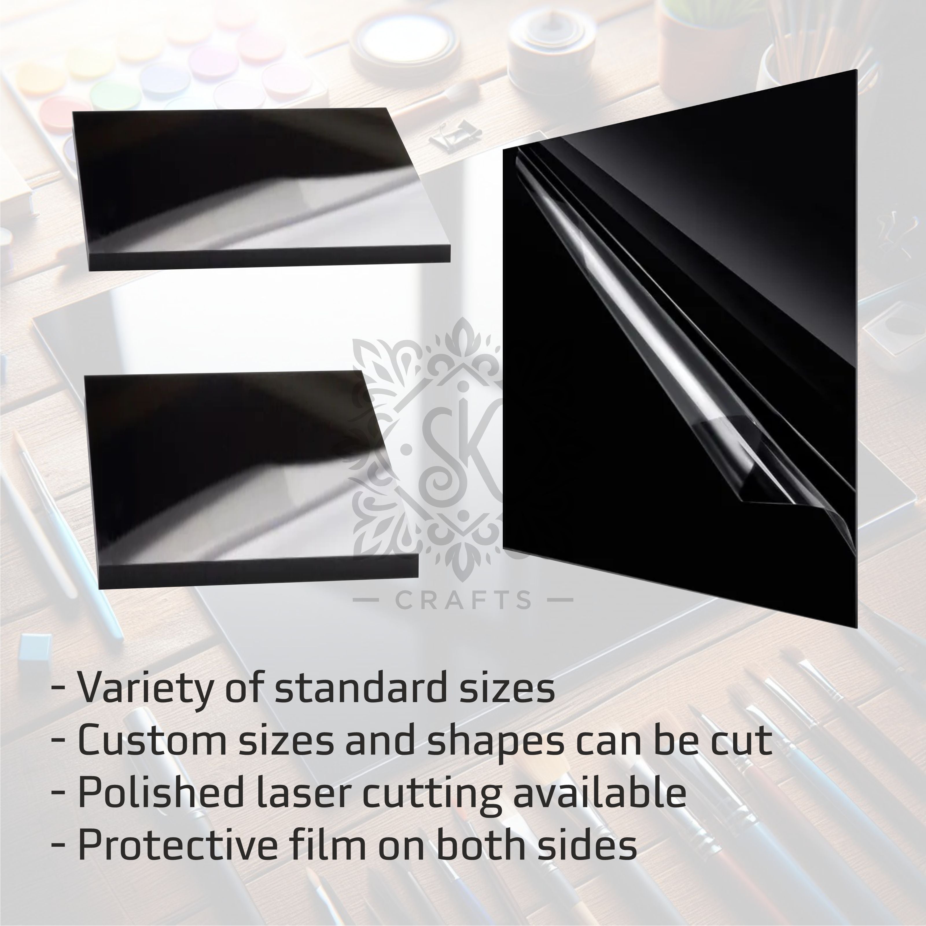 3mm Black Gloss Acrylic Sheet