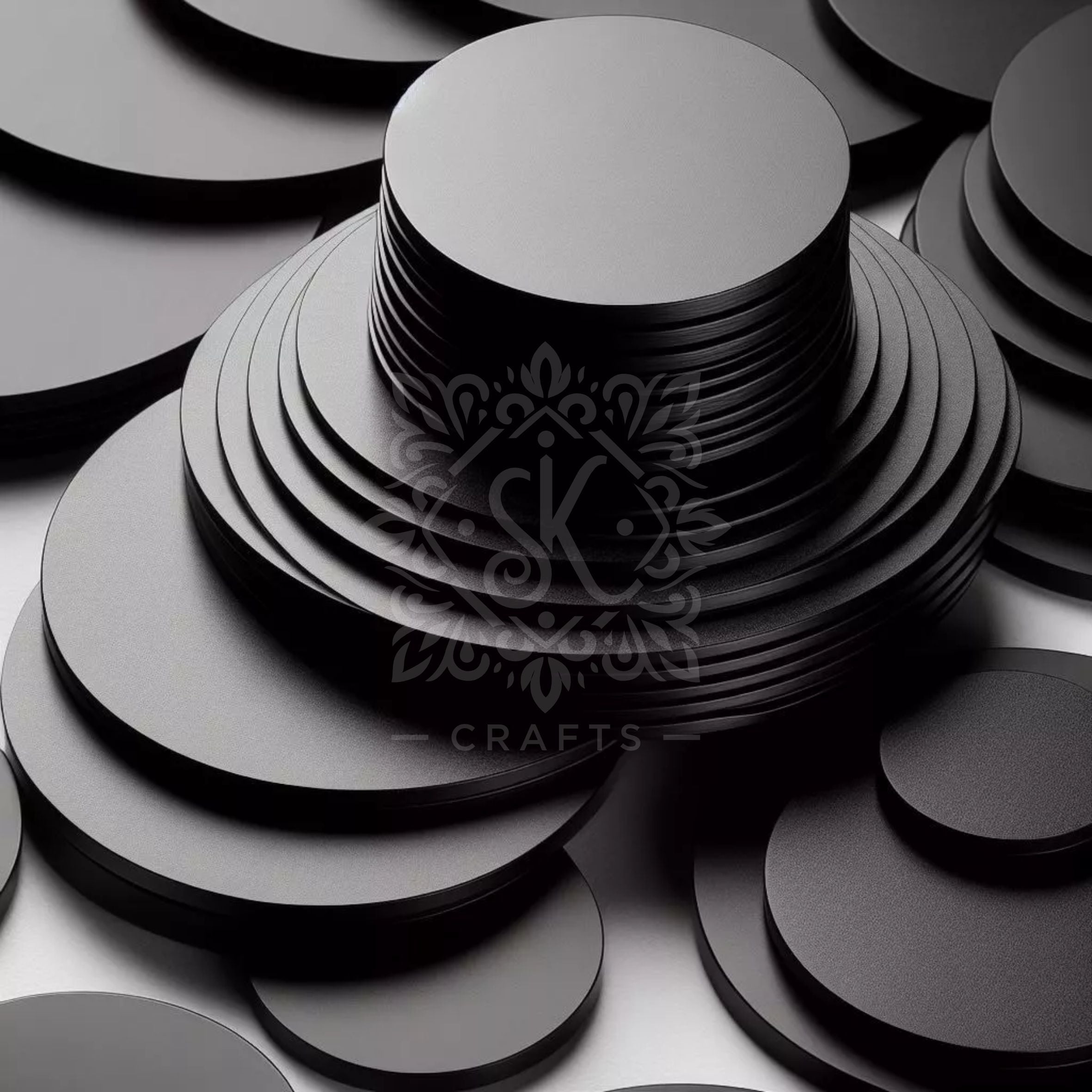 Black Gloss Acrylic Discs