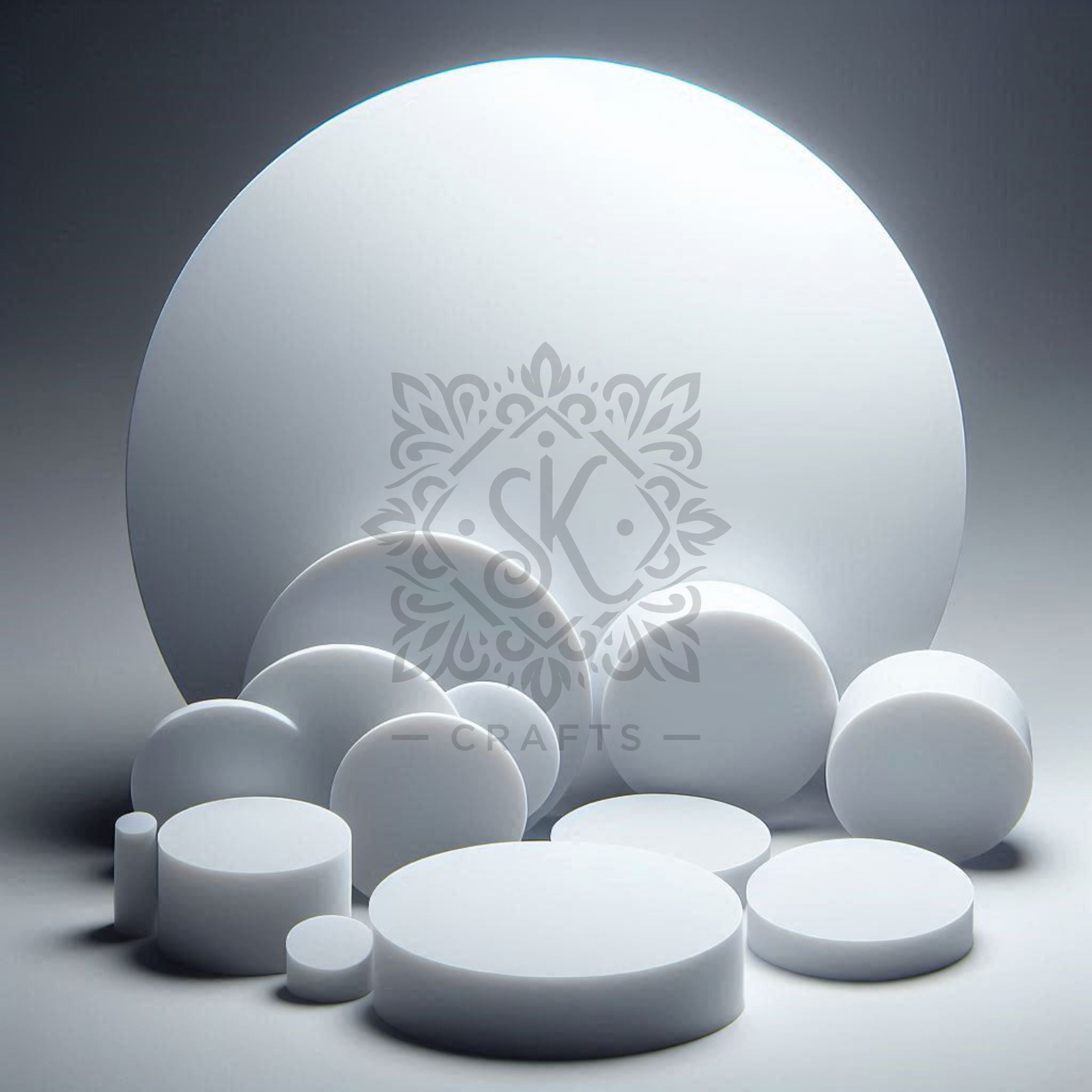 White Gloss Acrylic Discs