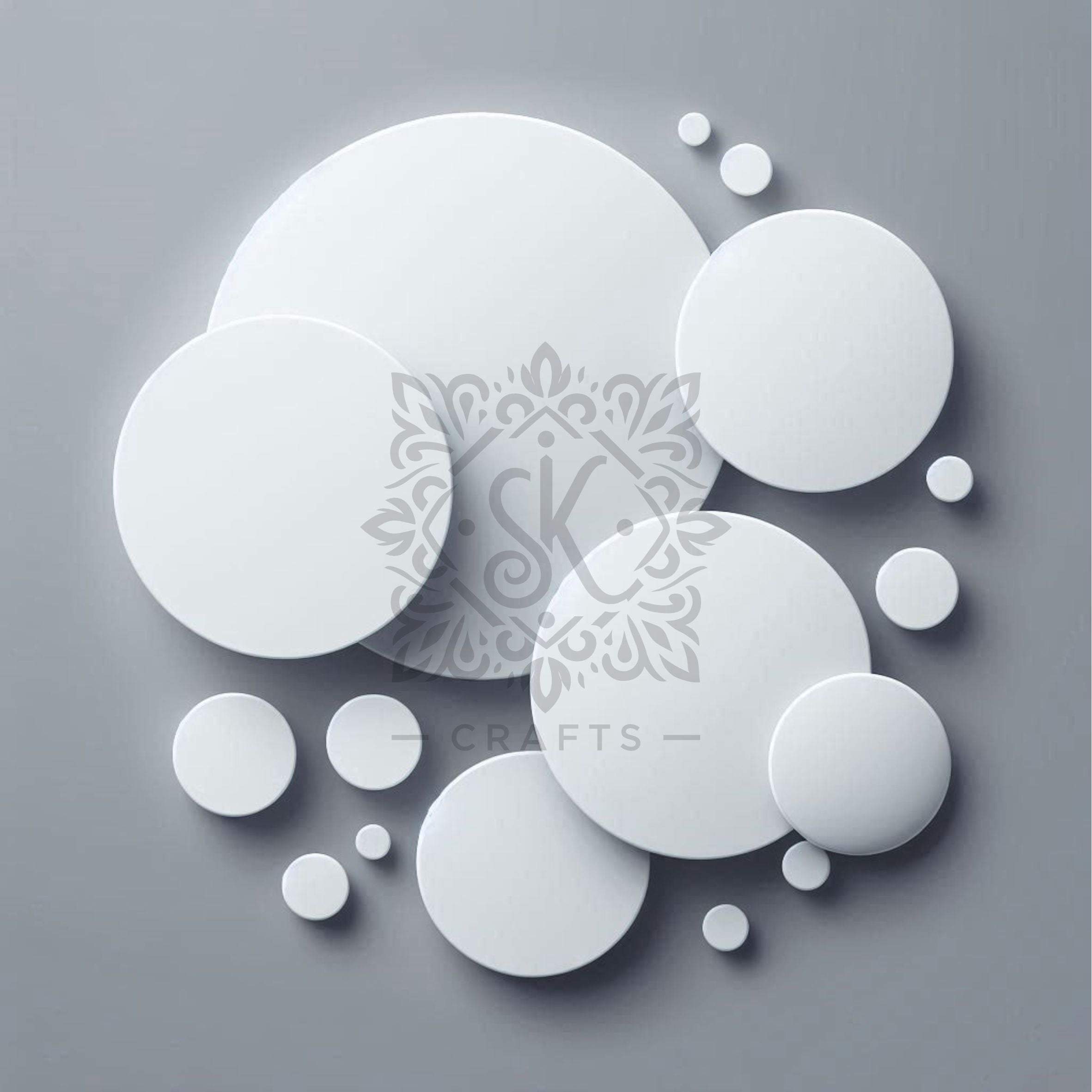 White Gloss Acrylic Discs