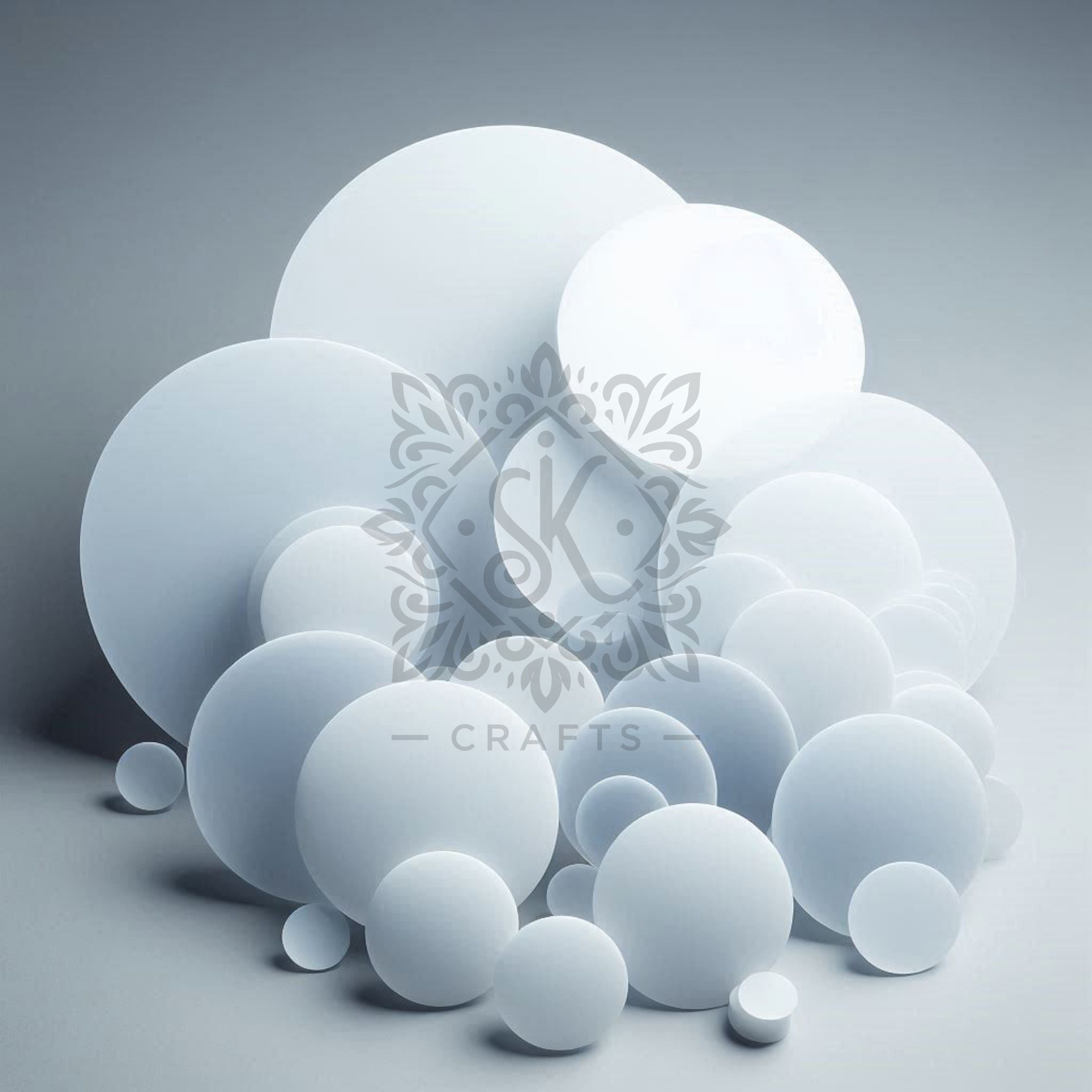 White Gloss Acrylic Discs