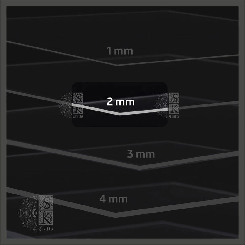 Clear Transparent Rectangular Square Acrylic Perspex Plastic Sheet Cut to Size