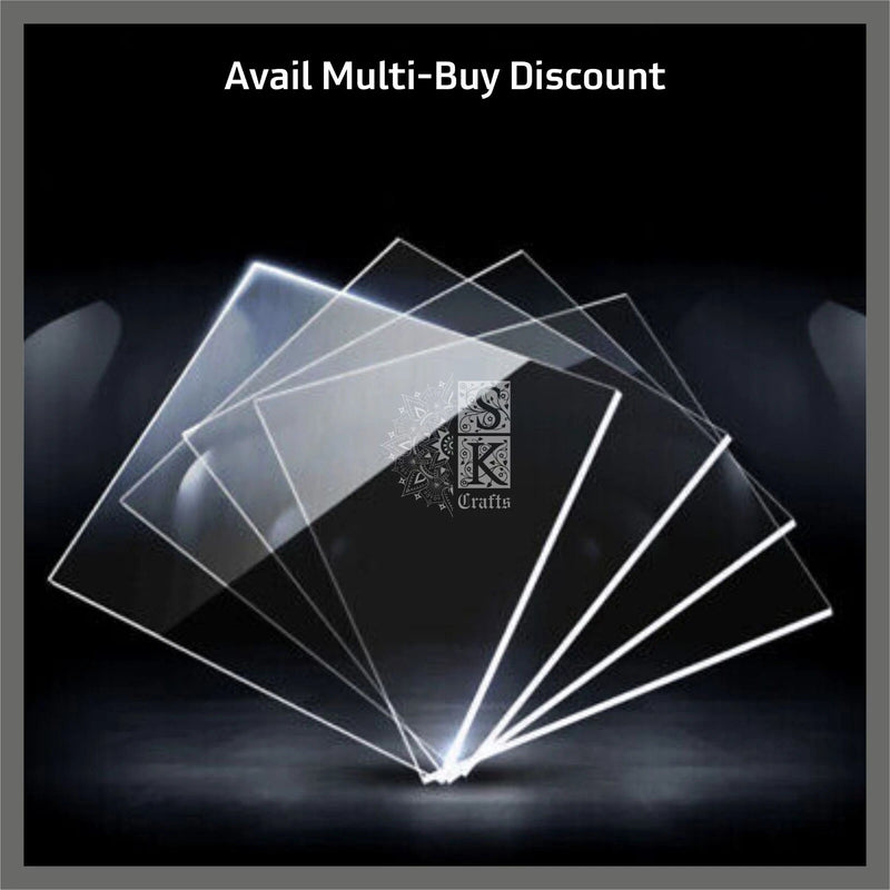 3mm Clear Transparent Acrylic Plastic Perspex Cut 2 size UK Stock Fast Delivery