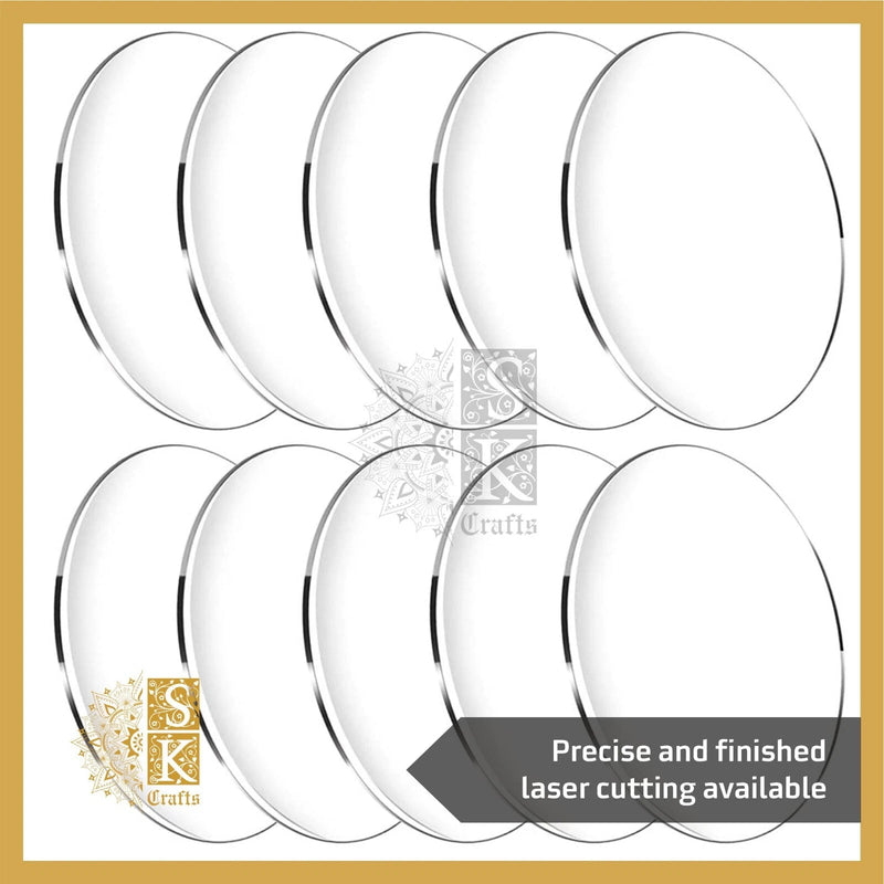 1 mm Transparent Clear Laser Cut Acrylic Discs, Contact for Custom Size & Shape