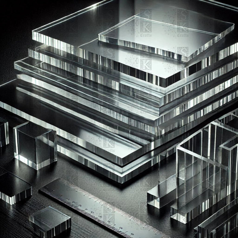 Rectangular Square Acrylic Perspex Plastic Sheet Clear Transparent, Cut to Size