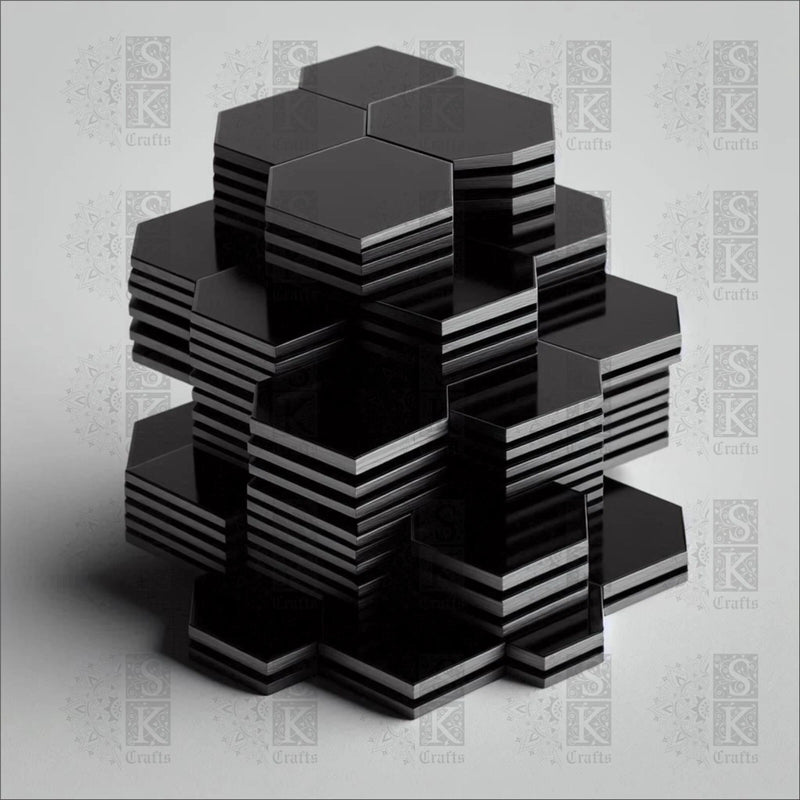Hexagon, Laser Cut, Black Acrylic, DIY, Occasions, Decor, Order Bespoke