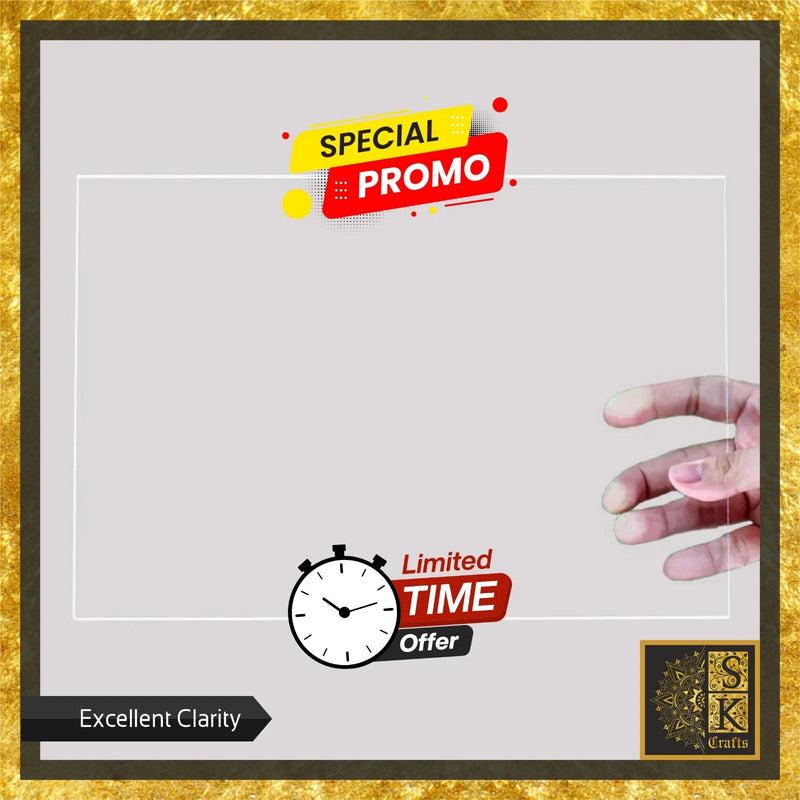 A5 A4 Clear Acrylic Perspex Sheet Laser Vinyl Craft Blank Occasion Party Plastic