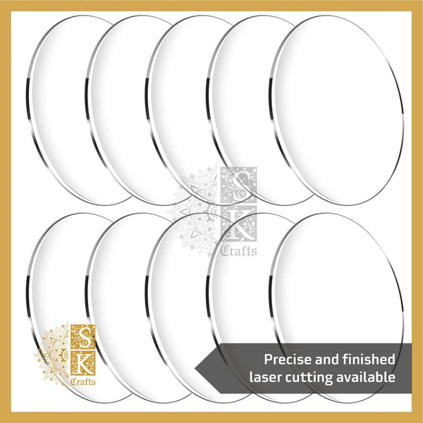 Laser Cut Transparent Acrylic Clear Round Circle Glass Replacement, Cut to Size