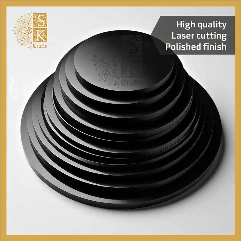 3 mm Black Gloss Laser Cut Acrylic Discs, Contact for Custom Size & Shape
