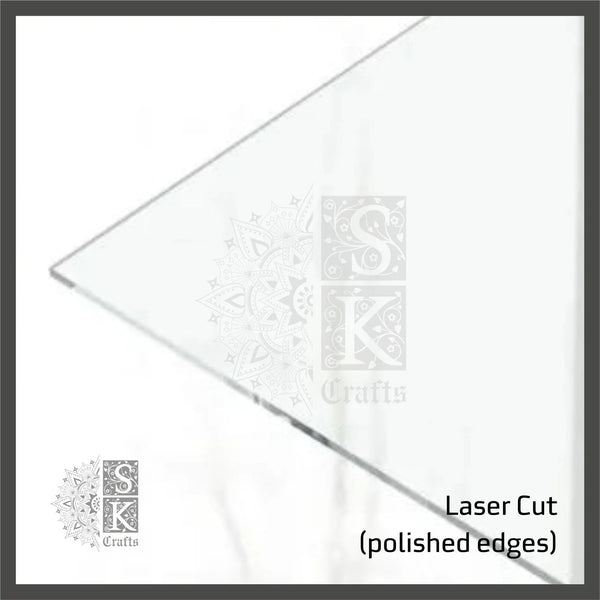 A1 A2 A3 A4 A5 A6 100% Clear Perspex Acrylic Sheet Multipack SAW or LASER CUT