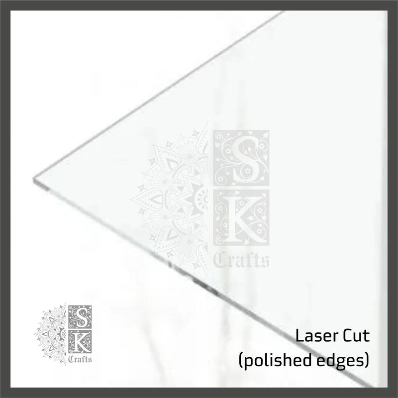 A1 A2 A3 A4 A5 A6 100% Clear Perspex Acrylic Sheet Multipack SAW or LASER CUT