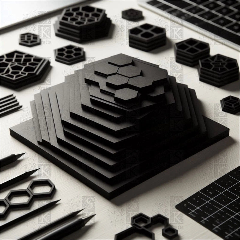 Hexagon, Laser Cut, Black Acrylic, DIY, Occasions, Decor, Order Bespoke