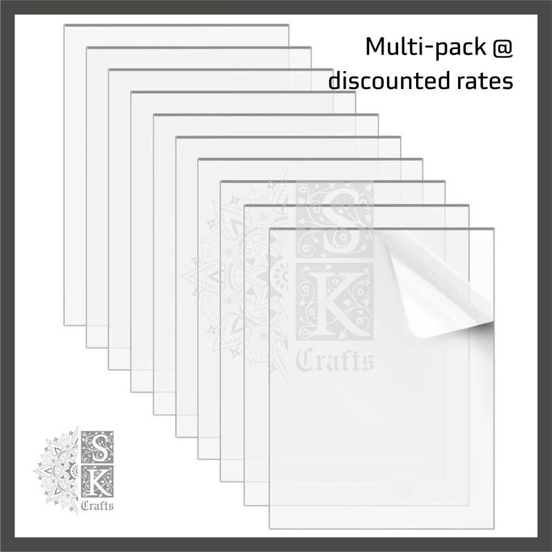 A1 A2 A3 A4 A5 A6 100% Clear Perspex Acrylic Sheet Multipack SAW or LASER CUT