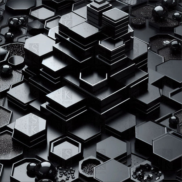 Hexagon, Laser Cut, Black Acrylic, DIY, Occasions, Decor, Order Bespoke
