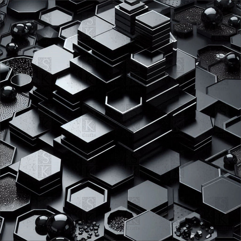 Hexagon, Laser Cut, Black Acrylic, DIY, Occasions, Decor, Order Bespoke