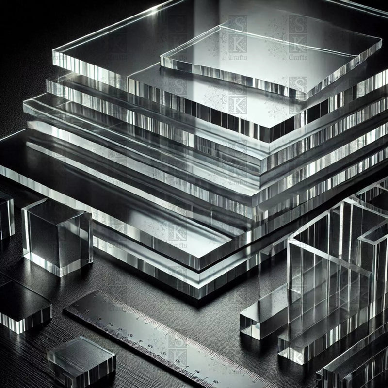 Clear Transparent Rectangular Square Acrylic Perspex Plastic Sheet Cut to Size