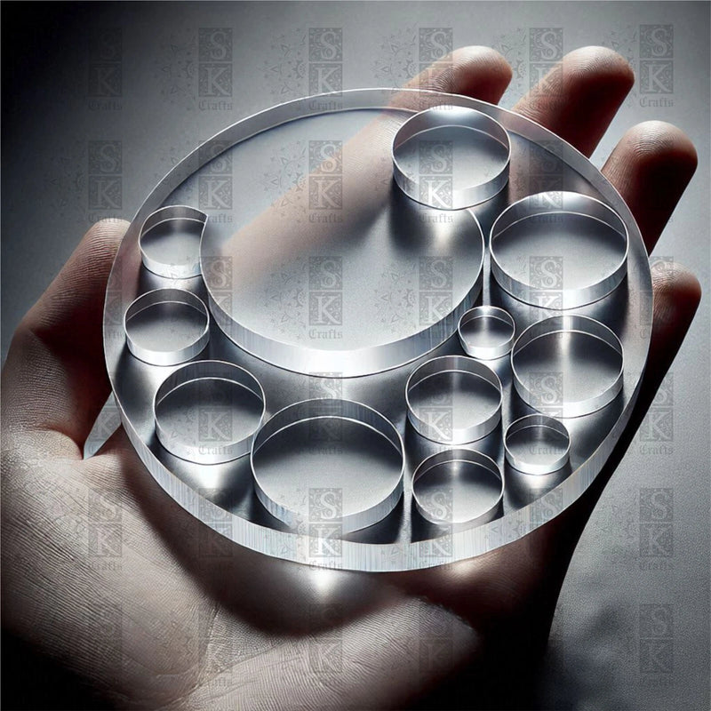 Discs Circles Laser Cut Clear Perspex Acrylic Plastic Dia, Made to Order, 1-6mm