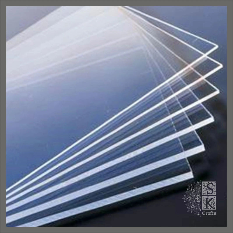 Square Acrylic Perspex Plastic Sheet Panels, 1mm, 2mm, 3mm, 4mm, 6mm, Clear