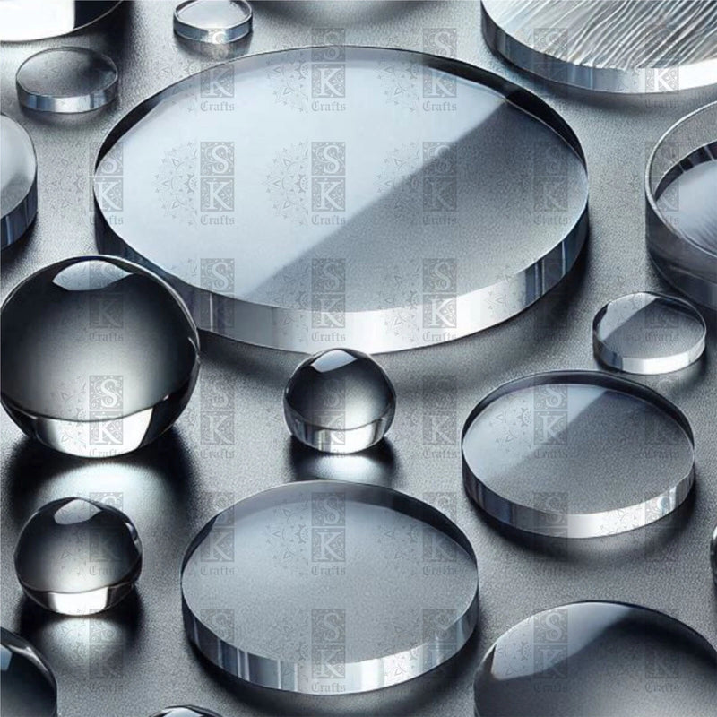 Discs Circles Laser Cut Clear Perspex Acrylic Plastic Dia, Made to Order, 1-6mm