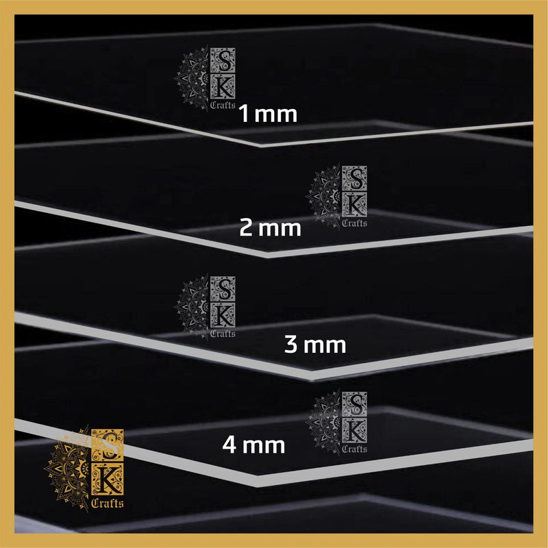 1 mm Transparent Clear Laser Cut Acrylic Discs, Contact for Custom Size & Shape