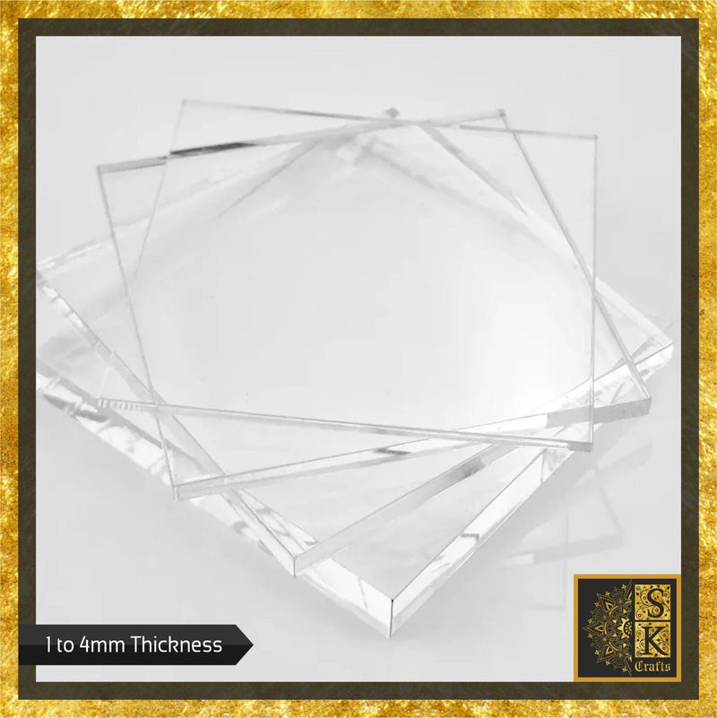 Clear Plastic Acrylic Perspex Sheet Safety Glass Alt Order Custom Size Fast Ship