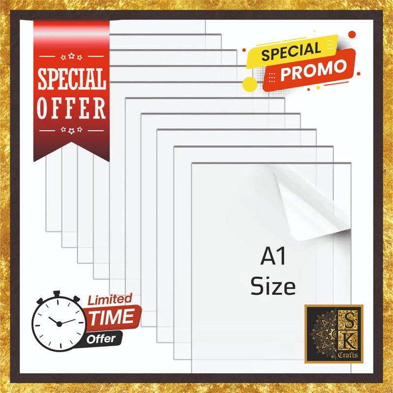 Clear Transparent Safety Perspex Acrylic Sheet A1 A2 A3 A4 A5 A6