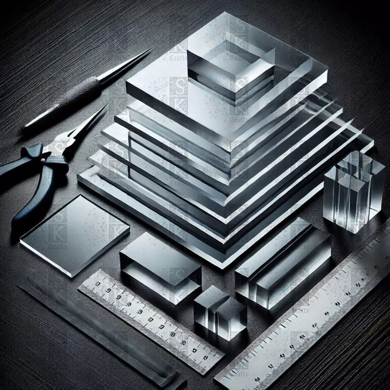 Clear Transparent Rectangular Square Acrylic Perspex Plastic Sheet Cut to Size