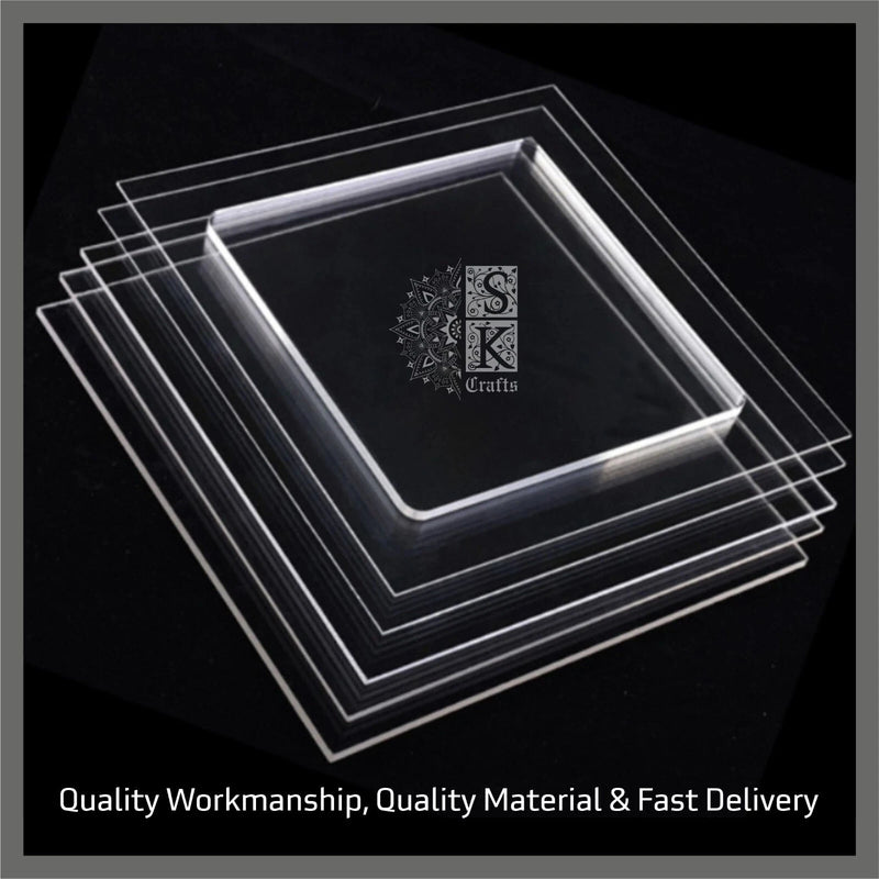 3mm Clear Transparent Acrylic Plastic Perspex Cut 2 size UK Stock Fast Delivery