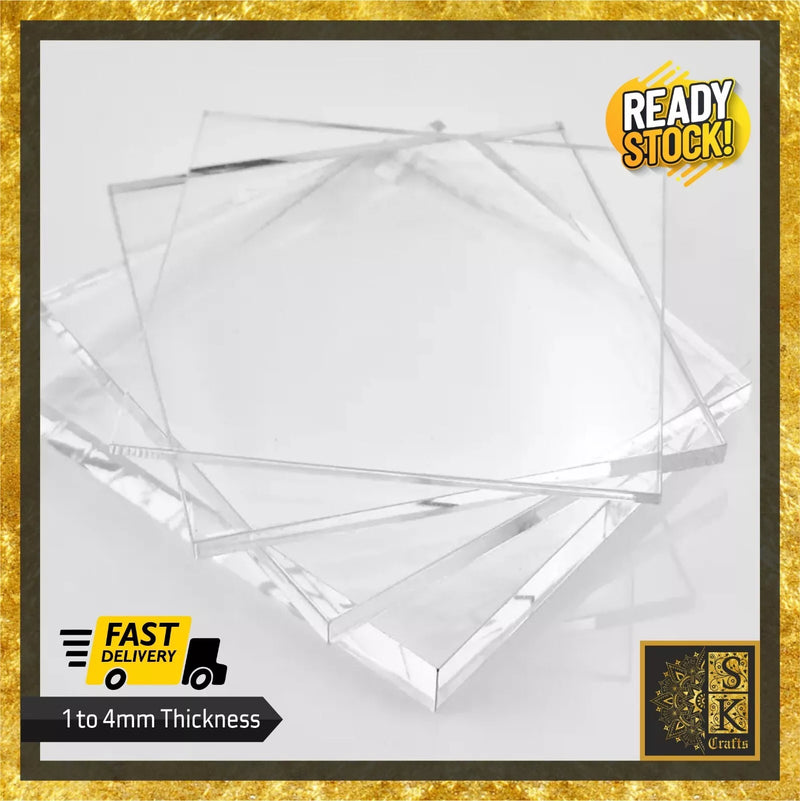 Clear Acrylic Perspex Plastic Sheet Panel Safety Glass Alternative Fast Shipping
