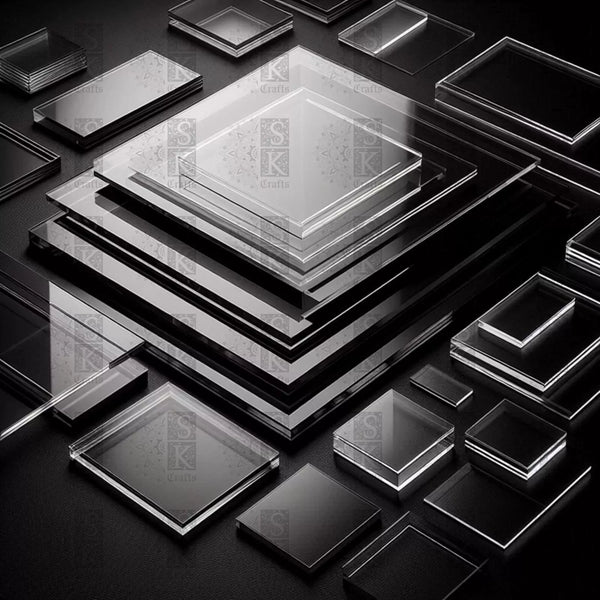 Clear Transparent Rectangular Square Acrylic Perspex Plastic Sheet Cut to Size