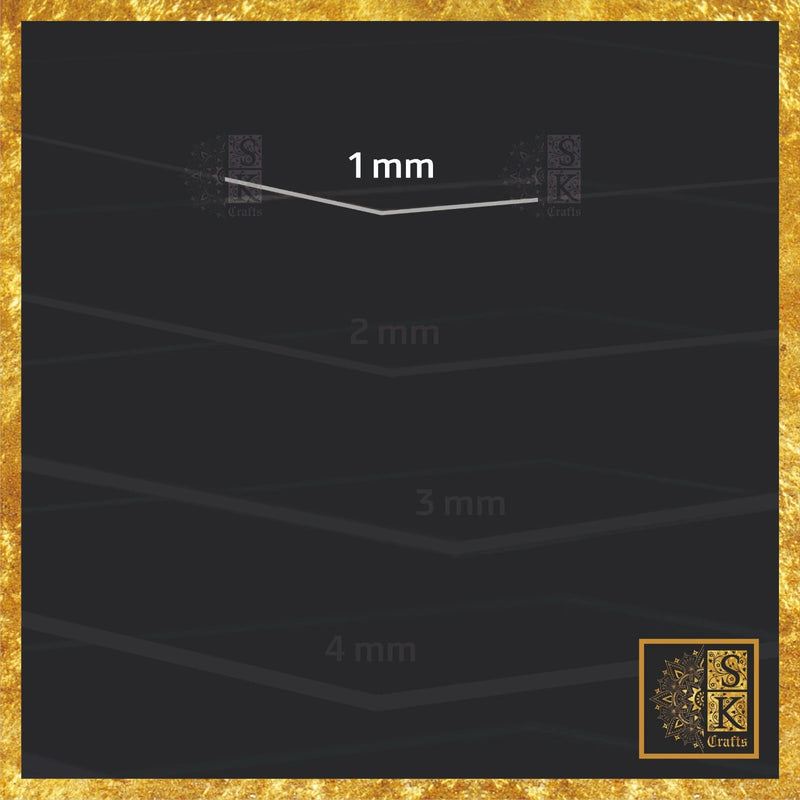 Clear Transparent Safety Perspex Acrylic Sheet A1 A2 A3 A4 A5 A6