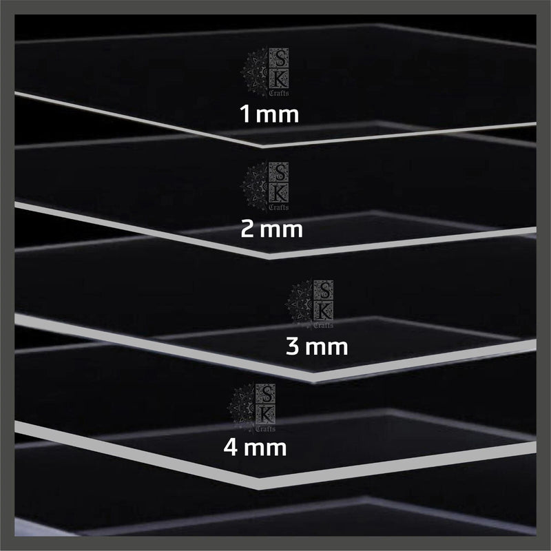 Rectangular, Square Acrylic Sheet Clear Transparent Perspex, Cut to Size