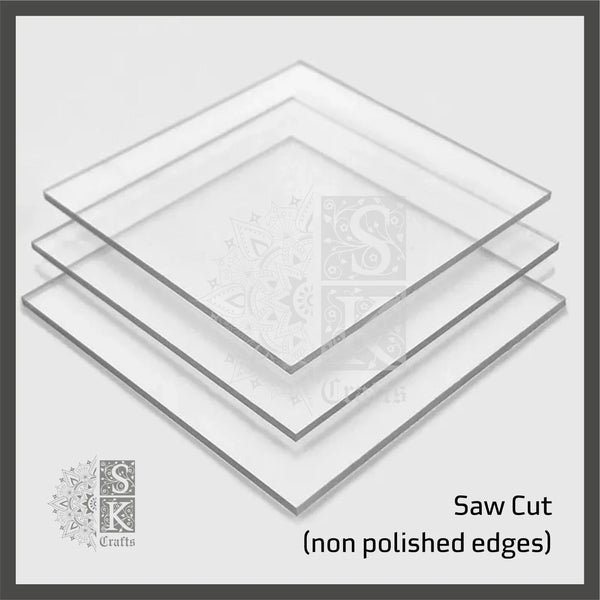 A1 A2 A3 A4 A5 A6 100% Clear Perspex Acrylic Sheet Multipack SAW or LASER CUT