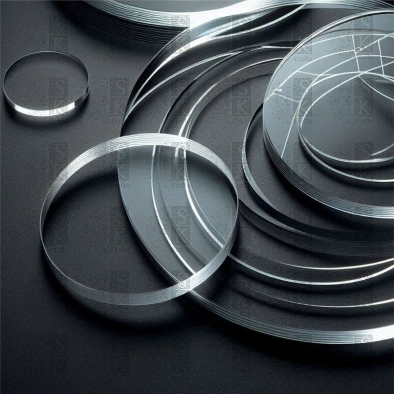 Discs Circles Laser Cut Clear Perspex Acrylic Plastic Dia, Made to Order, 1-6mm